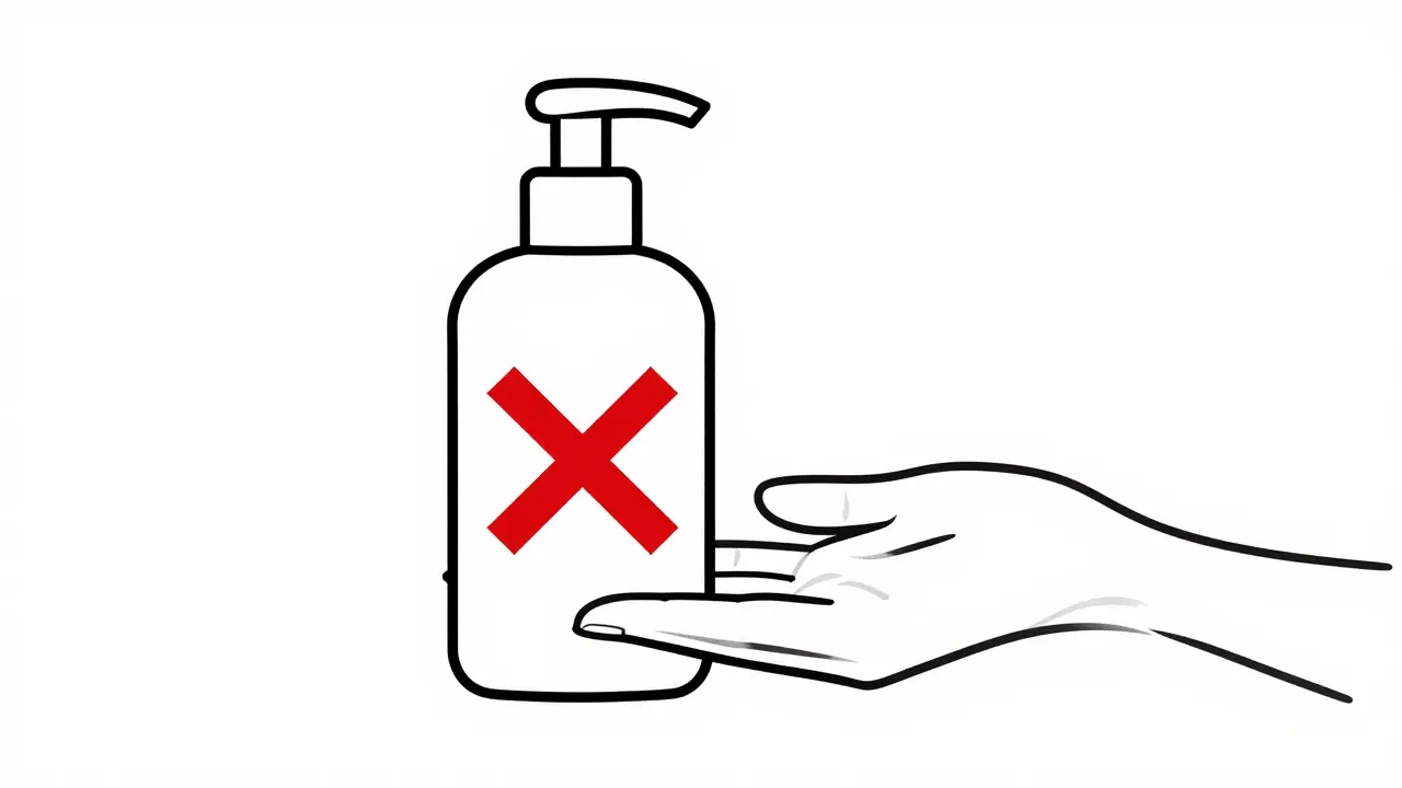 Mýdlo s červeným křížem zakázáno pro genitální čištění po sexu.