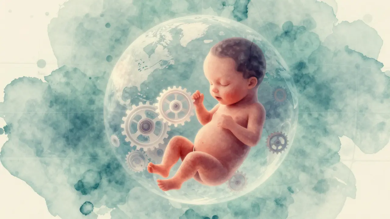 Abstraktní symbolika času a biologie porodu