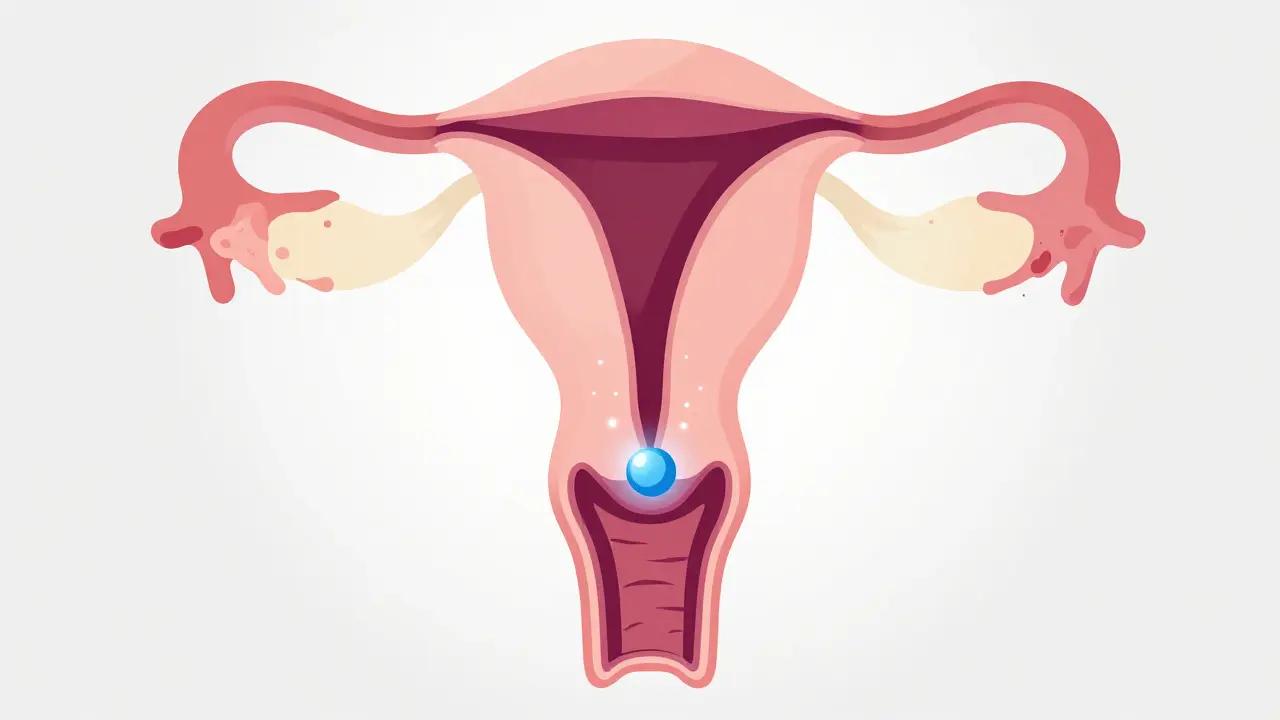 Ilustrace implantace embrya do dělohy