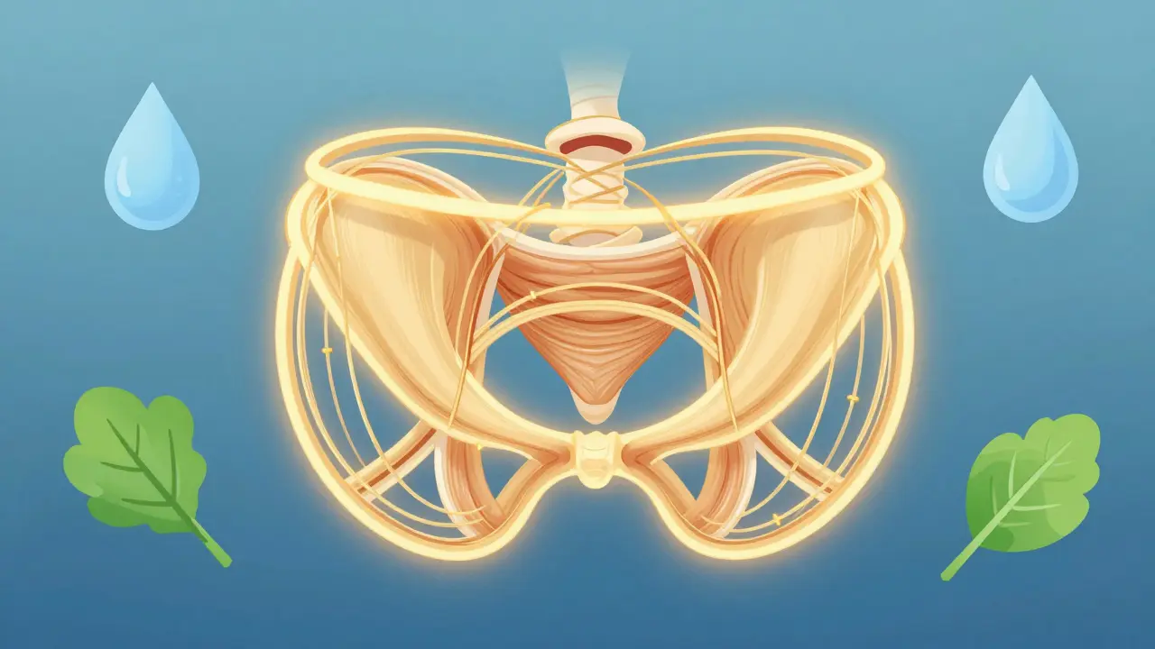 Abstraktní ilustrace posilování pánevního dna a regenerace