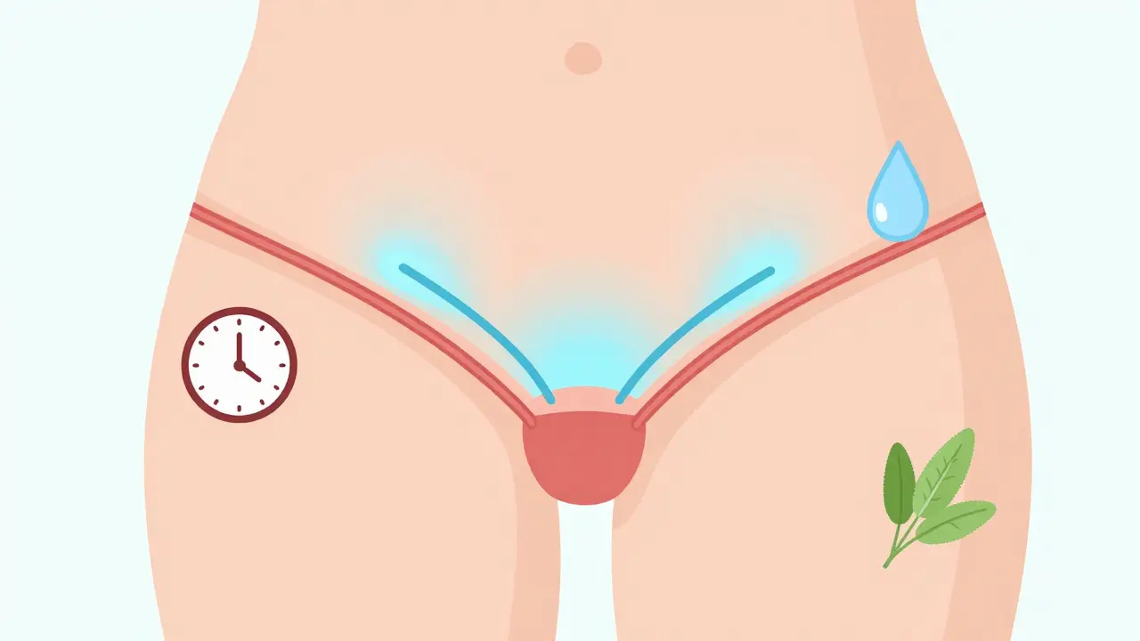 Jemná ilustrace procesu hojení tkání a nervů po porodu